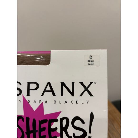 SPANX by Sara Blakely Super Sheers Pantyhose All Day Shaping Beige Sand C NWT - Picture 2 of 5
